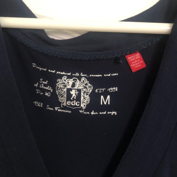 Esprit, navy blue jersey dress - Picture 3 of 5